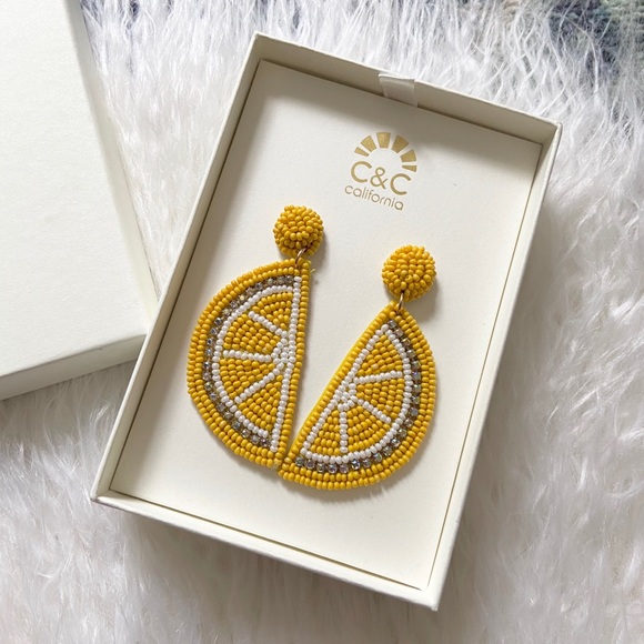 C&C California Jewelry - {c&c california} lemon beaded statement earring 🍋